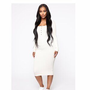 Fashion Nova Ribbed Dress S